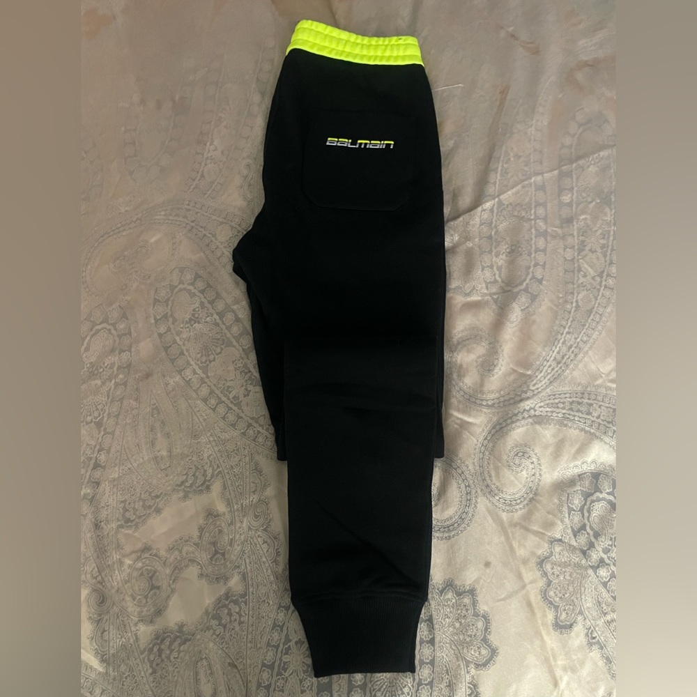 Balmain Logo Printed Cotton Jogging Bottoms Pants Sz S